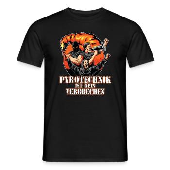 Pyrotechnik ist kein Verbrechen – Ultra Style - Männer T-Shirt - Schwarz - Vorne - AI Model Male 178 light (178cm)
