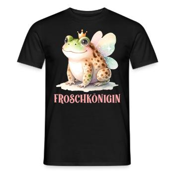 Karneval Party Kostüm FROSCHKÖNIGIN Lustiges - Männer T-Shirt - Schwarz - Vorne - AI Model Male 178 light (178cm)