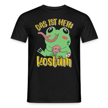 Karneval Party Frösche DAS IST MEIN FROSCHKOSTÜM - Männer T-Shirt - Schwarz - Vorne - AI Model Male 178 light (178cm)