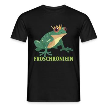 Karneval FROSCHKÖNIGIN Lustiges Frosch Kostüm - Männer T-Shirt - Schwarz - Vorne - AI Model Male 178 light (178cm)
