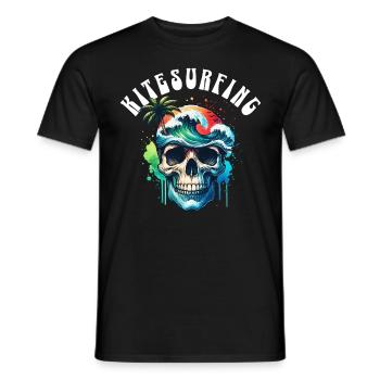 Kitesurf Kitesurfer Kiteboard - T-shirt homme - noir - Devant - AI Model Male 178 light (178cm)