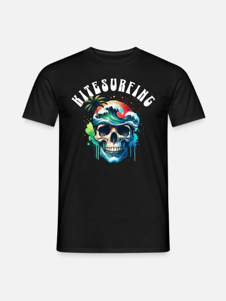 Kitesurf Kitesurfer Kiteboard - T-shirt homme - noir
