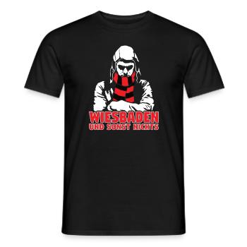 Wiesbaden und sonst nichts - Männer T-Shirt - Schwarz - Vorne - AI Model Male 178 light (178cm)