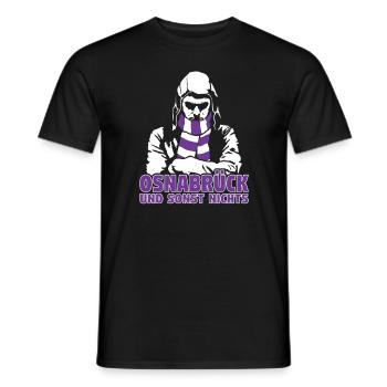 Osnabrück und sonst nichts - Männer T-Shirt - Schwarz - Vorne - AI Model Male 178 light (178cm)