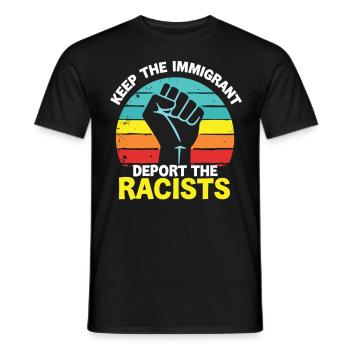 Anti-Racism Diversity, Justice & Equality - Men's T-Shirt - black - Front - AI Model Male 178 light (178cm)