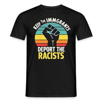 Anti-Racism Diversity, Justice & Equality - Men's T-Shirt - black - Front - AI Model Male 178 light (178cm)