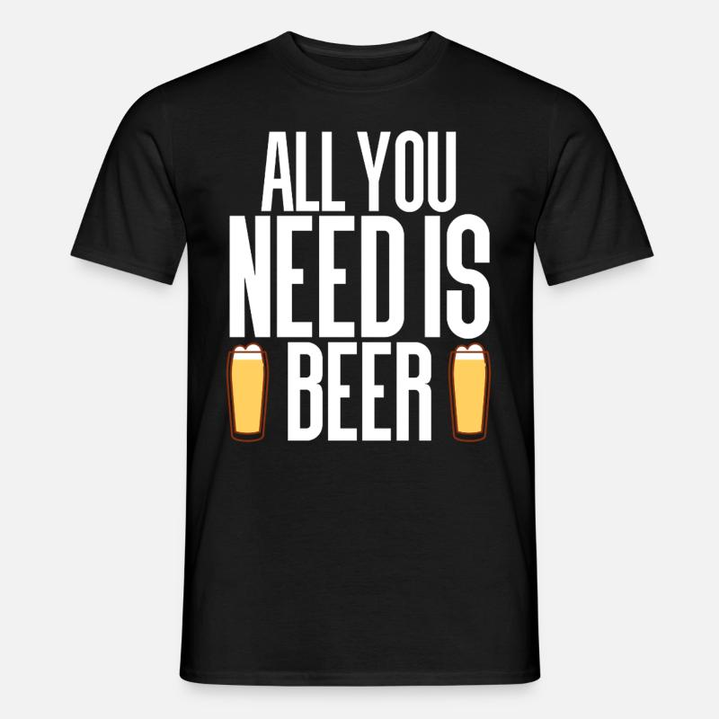 Bier - Männer T-Shirt - Schwarz