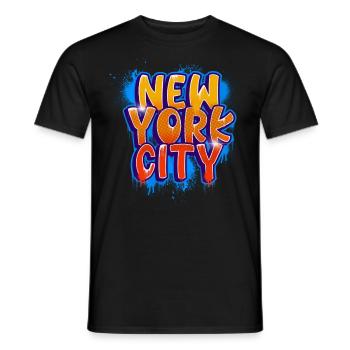 Ville de New York - T-shirt homme - noir - Devant - AI Model Male 178 light (178cm)