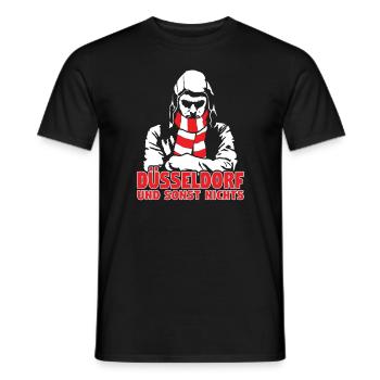 Düsseldorf und sonst nichts - Männer T-Shirt - Schwarz - Vorne - AI Model Male 178 light (178cm)