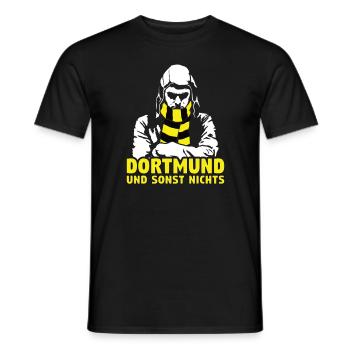 Dortmund und sonst nichts - Männer T-Shirt - Schwarz - Vorne - AI Model Male 178 light (178cm)