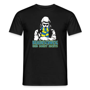 Braunschweig und sonst nichts - Männer T-Shirt - Schwarz - Vorne - AI Model Male 178 light (178cm)