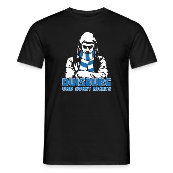 Duisburg und sonst nichts - Männer T-Shirt - Schwarz - Vorne - AI Model Male 178 light (178cm)