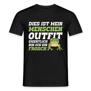 Froschkostüm Karneval Party DAS IST MEIN MENSCHEN - Männer T-Shirt - Schwarz - Vorne - AI Model Male 178 light (178cm)