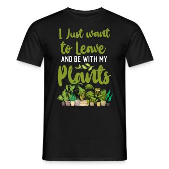 Plant Lover Gardening I Just Want - Männer T-Shirt - Schwarz - Vorne - AI Model Male 178 light (178cm)