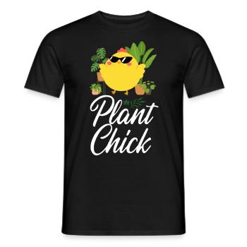 Amateur de plantes jardinage Poulet fille - T-shirt homme - noir - Devant - AI Model Male 178 light (178cm)