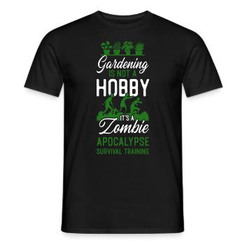 Plant Lover Gardening Gardening Is - Men's T-Shirt - black - Front - AI Model Male 178 light (178cm)