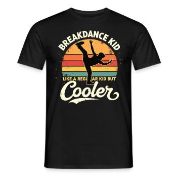 Breakdance Kid Breakdancer Retro Tanz B-Boys - Männer T-Shirt - Schwarz - Vorne - AI Model Male 178 light (178cm)