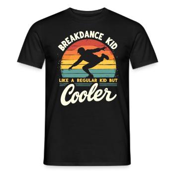 Breakdance Kid Breakdancer Retro Tanz B-Boys - Männer T-Shirt - Schwarz - Vorne - AI Model Male 178 light (178cm)
