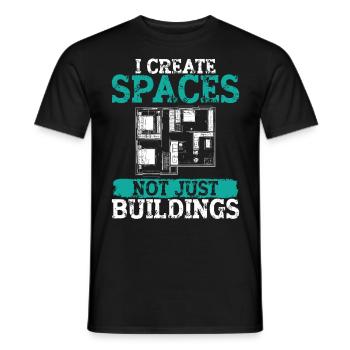 Architecte Architecture Cadeau Étudiant en architecture - T-shirt homme - noir - Devant - AI Model Male 178 light (178cm)