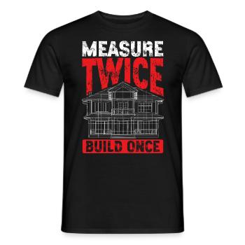 Architecte Architecture Cadeau Étudiant en architecture - T-shirt homme - noir - Devant - AI Model Male 178 light (178cm)
