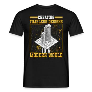Architecte Architecture Cadeau Étudiant en architecture - T-shirt homme - noir - Devant - AI Model Male 178 light (178cm)