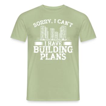 Architecte Architecture Cadeau Étudiant en architecture - T-shirt homme - vert sauge - Devant - AI Model Male 178 light (178cm)