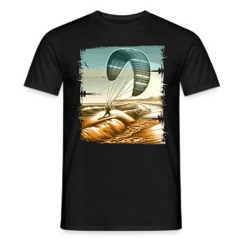 Kitesurf Kitesurfer Kiteboard - T-shirt homme - noir - Devant - AI Model Male 178 light (178cm)