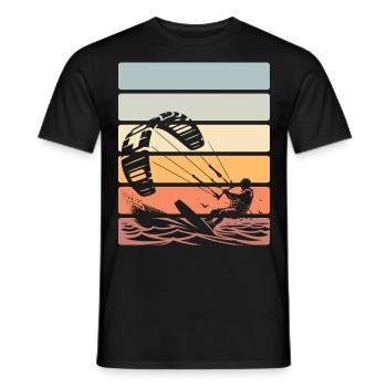 Kitesurf Kitesurfer Kiteboard - T-shirt homme - noir - Devant - AI Model Male 178 light (178cm)