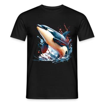Orque Épaulard - T-shirt homme - noir - Devant - AI Model Male 178 light (178cm)