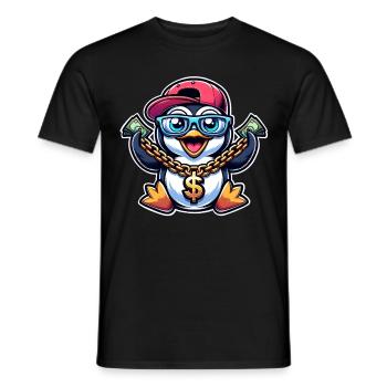Penguin - Men's T-Shirt - black - Front - AI Model Male 178 light (178cm)