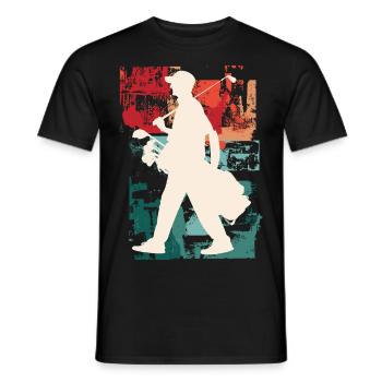 Golf Golfen Golfspieler Sport Hobby Club Vintage - Männer T-Shirt - Schwarz - Vorne - AI Model Male 178 light (178cm)