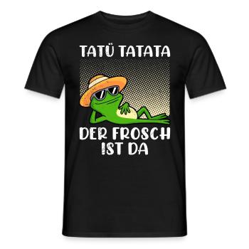 Faschings Kostüm TATÜ TATATA DER FROSCH IST DA - Männer T-Shirt - Schwarz - Vorne - AI Model Male 178 light (178cm)