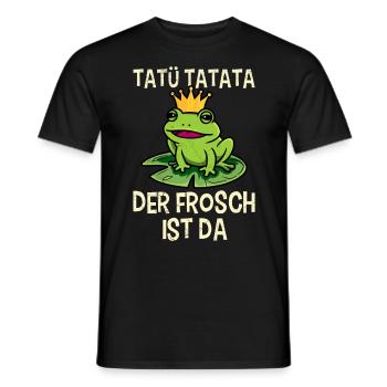 Faschings Kostüm TATÜ TATATA DER FROSCH IST DA - Männer T-Shirt - Schwarz - Vorne - AI Model Male 178 light (178cm)