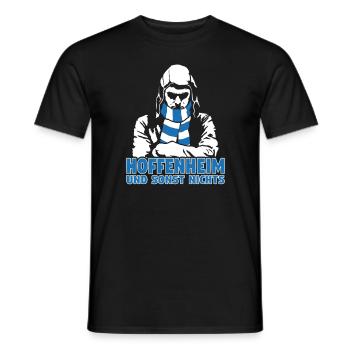 Hoffenheim und sonst nichts - Männer T-Shirt - Schwarz - Vorne - AI Model Male 178 light (178cm)
