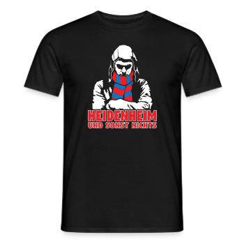 Heidenheim und sonst nichts - Männer T-Shirt - Schwarz - Vorne - AI Model Male 178 light (178cm)