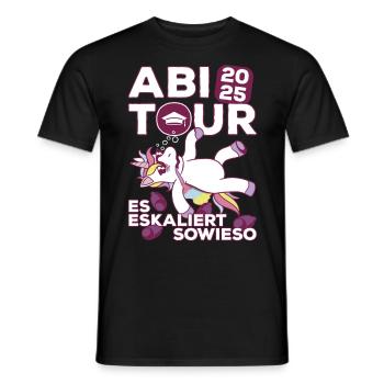 Abi Abschluss 2025 Abitur Abschlussfahrt Abi Tour - Männer T-Shirt - Schwarz - Vorne - AI Model Male 178 light (178cm)