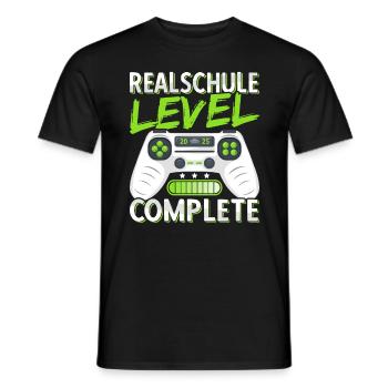 Realschule Abschluss 2025 Realschulabschluss Junge - Männer T-Shirt - Schwarz - Vorne - AI Model Male 178 light (178cm)