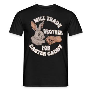 Échangera son frère contre des bonbons de Pâques - T-shirt homme - noir - Devant - AI Model Male 178 light (178cm)