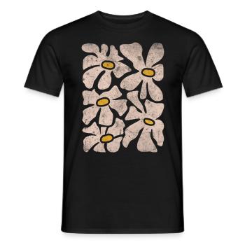 Boho Wildflowers - Men's T-Shirt - black - Front - AI Model Male 178 light (178cm)