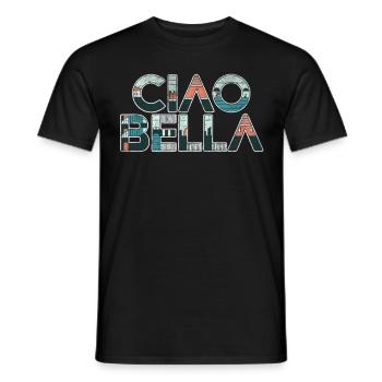 Ciao Bella - Männer T-Shirt - Schwarz - Vorne - AI Model Male 178 light (178cm)