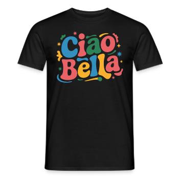 Ciao Bella - Men's T-Shirt - black - Front - AI Model Male 178 light (178cm)