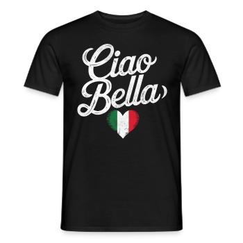Ciao Bella - Männer T-Shirt - Schwarz - Vorne - AI Model Male 178 light (178cm)