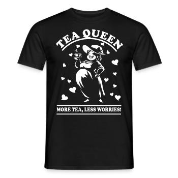 Tae Queen – Für die wahre Teeliebhaberin - Männer T-Shirt - Schwarz - Vorne - AI Model Male 178 light (178cm)