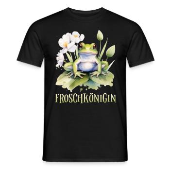 Karneval Kostüm FROSCHKÖNIGIN Lustiges Fasching - Männer T-Shirt - Schwarz - Vorne - AI Model Male 178 light (178cm)