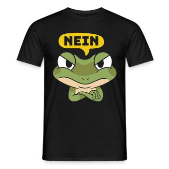Faschingsparty NEIN Lustiger Frosch Karneval - Männer T-Shirt - Schwarz - Vorne - AI Model Male 178 light (178cm)