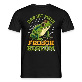 Karneval Party Frösche DAS IST MEIN FROSCHKOSTÜM - Männer T-Shirt - Schwarz - Vorne - AI Model Male 178 light (178cm)