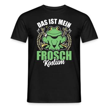 Karneval Party Frösche DAS IST MEIN FROSCHKOSTÜM - Männer T-Shirt - Schwarz - Vorne - AI Model Male 178 light (178cm)