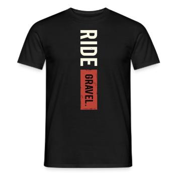 Gravel Bike Gravel Bike Gravel Bike Fans & Cyclists - Men's T-Shirt - black - Front - AI Model Male 178 light (178cm)