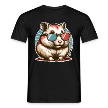 Hamster - Männer T-Shirt - Schwarz - Vorne - AI Model Male 178 light (178cm)