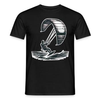 Kitesurf Kitesurfer Kiteboard - T-shirt homme - noir - Devant - AI Model Male 178 light (178cm)